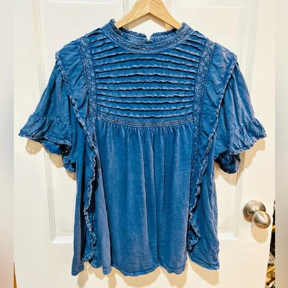 Free People | Le Femme Ruffle Crochet Top - Picture 4 of 8